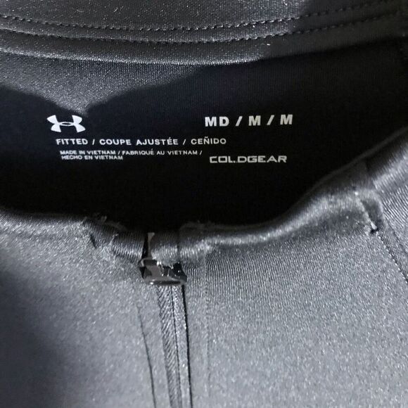 Under Armour coldgear Jacket black Size M fitted zip up athletic - Picture 3 of 3
